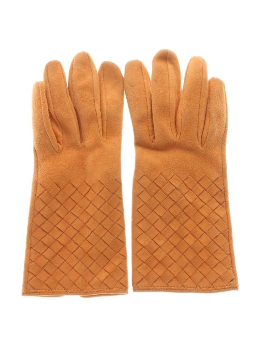 Bottega Veneta Intrecciato Gloves Brown Suede